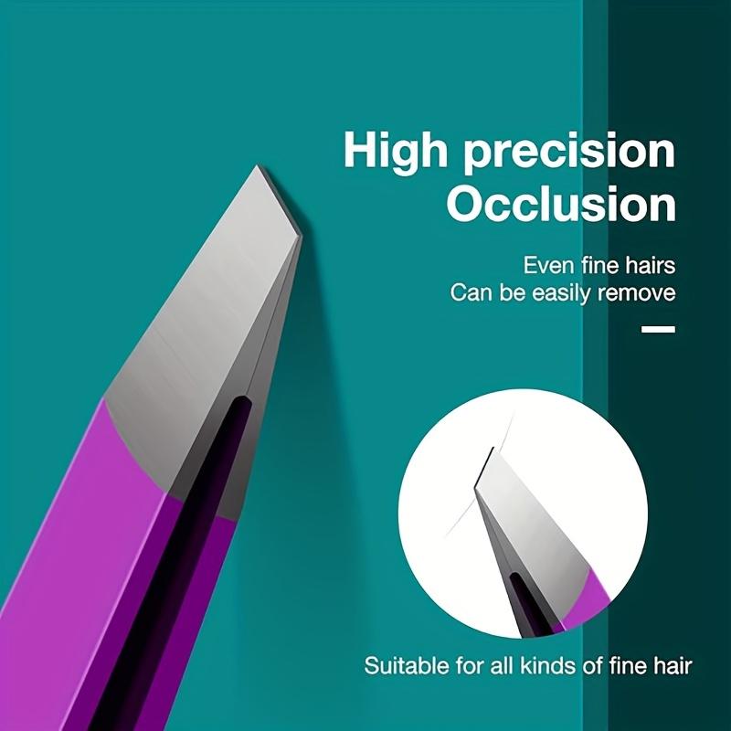 Xiaomi Stainless Steel Eyebrow Tweezers Hollow Colored Tweezers Multi-purpose Slanted Mouth Tweezers Beard Removal Eyebrow Clip