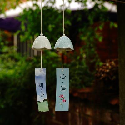 Japanische Wohndekoration und Windspiel Orchidee Keramik Windspiel Ornamente