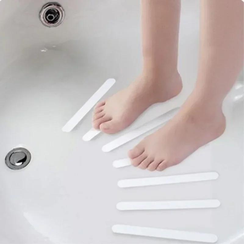 New 5Pcs Set Anti Slip Bath Mat Grip Stickers Non Slip Shower Strips Flooring Safety Tape Mat Pad Eco-Friendly Bathroom Rug