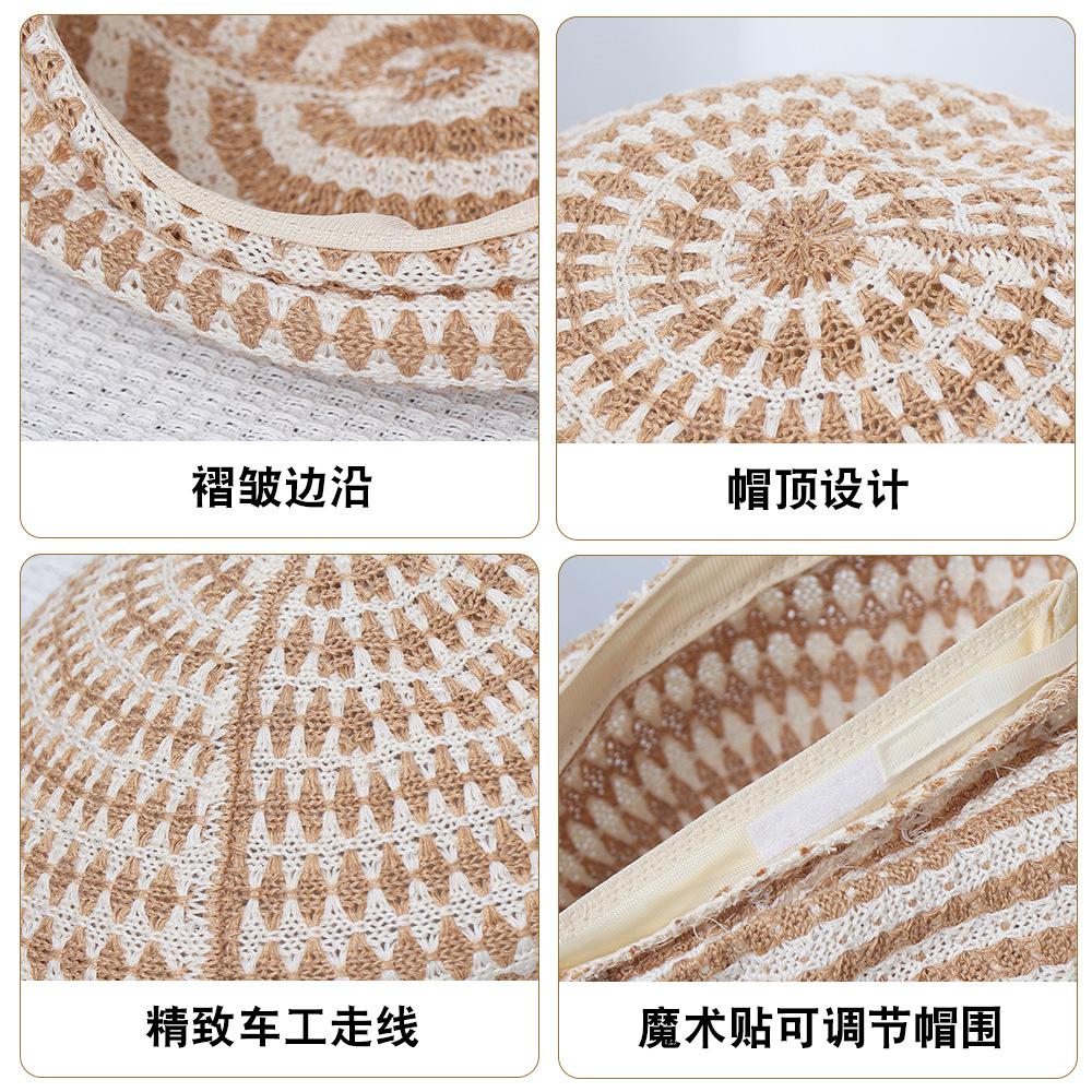 Summer Female Beret Painter's Hat Korean Pattern Trendy Knitted Breathable Tourist Beret