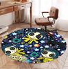 Coraline Pattern Round Rug, Indoor/Outdoor Mat, for Picnic, Gameroom, Bedroom, Office, Living Room, Home Decor Carpet, Birthday Gift