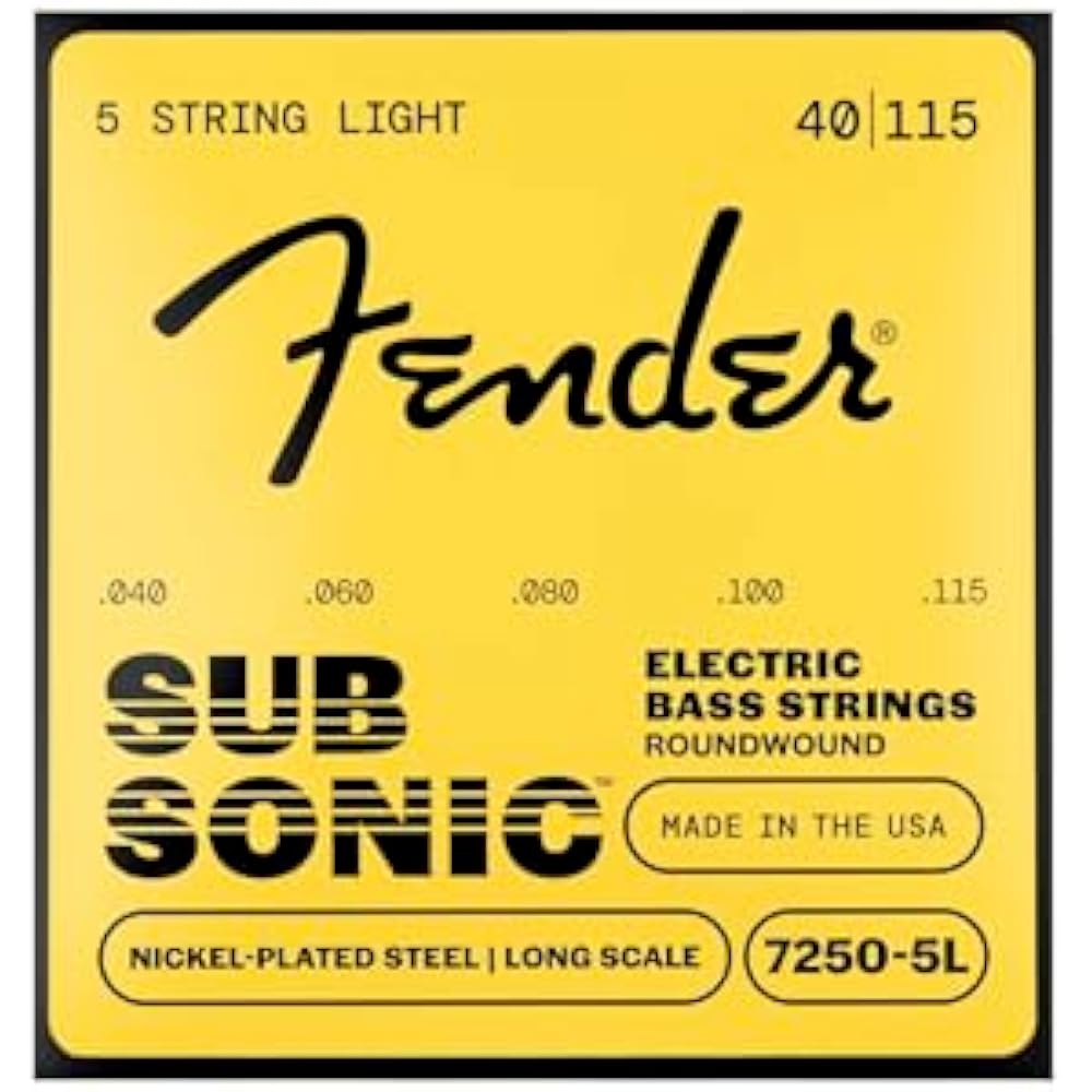 Fender Fender Electric Bass Strings SubSonic™ 7250-5L Bass Strings, Nickel-Plated Steel, 5-String...