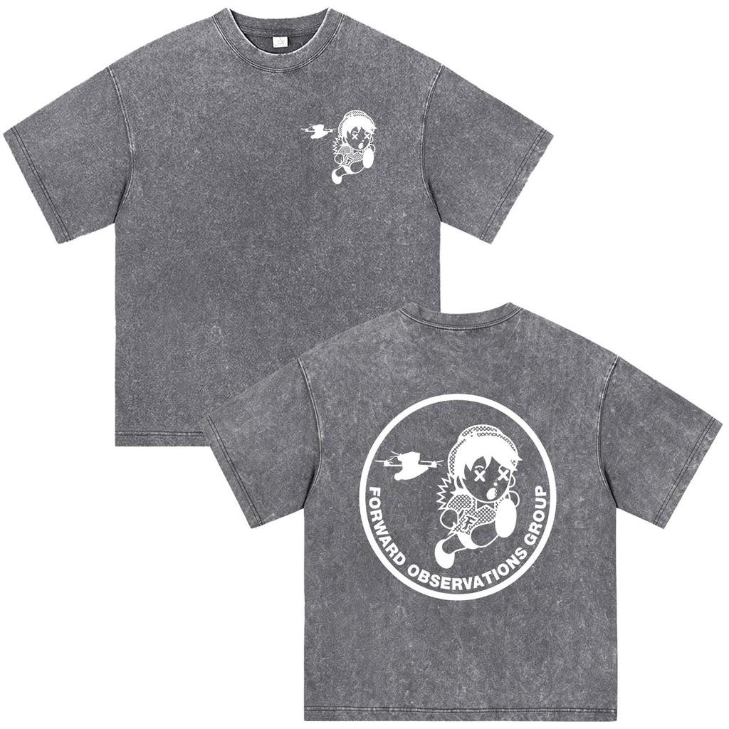 Forward Observations Group Medium Guns Pin Up Vintage Washed Tshirts Unisexs Unisex Fashion Gothic Short Sleeve T Shirt Streetwear