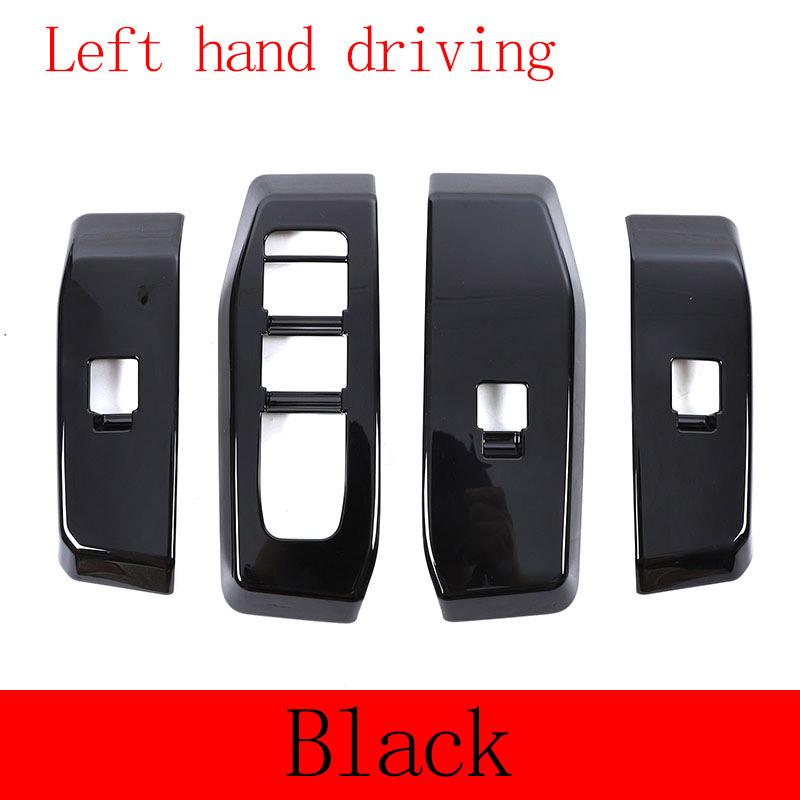 For Toyota Land Cruiser Prado 2024 ABS Carbon Fiber Car Glass Lift Button Decorative Frame Car Interior Accessories