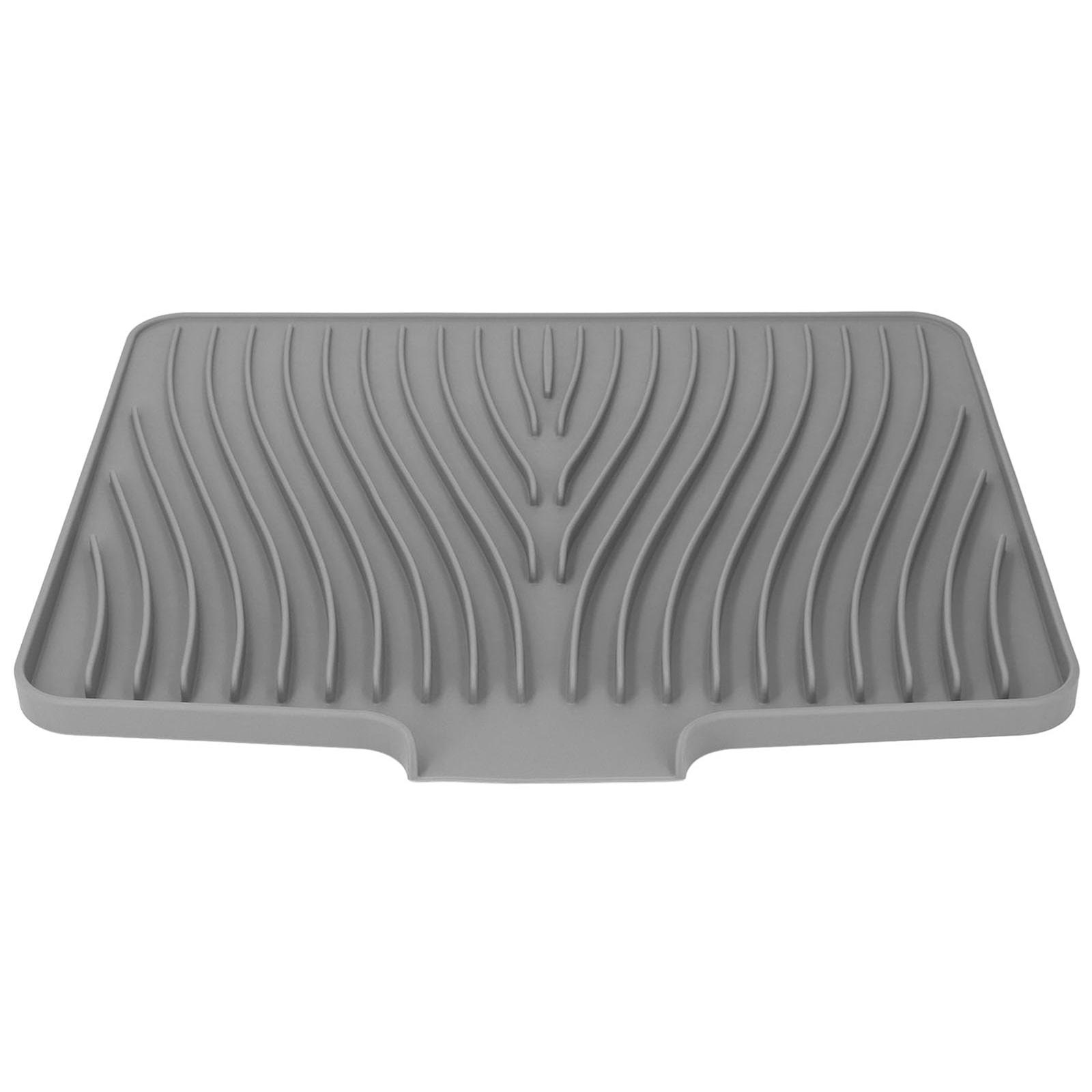 40x30cm Silicone Dish Drying Mat with Drain Lip,Heat-Resistant Dish Draining Mat A