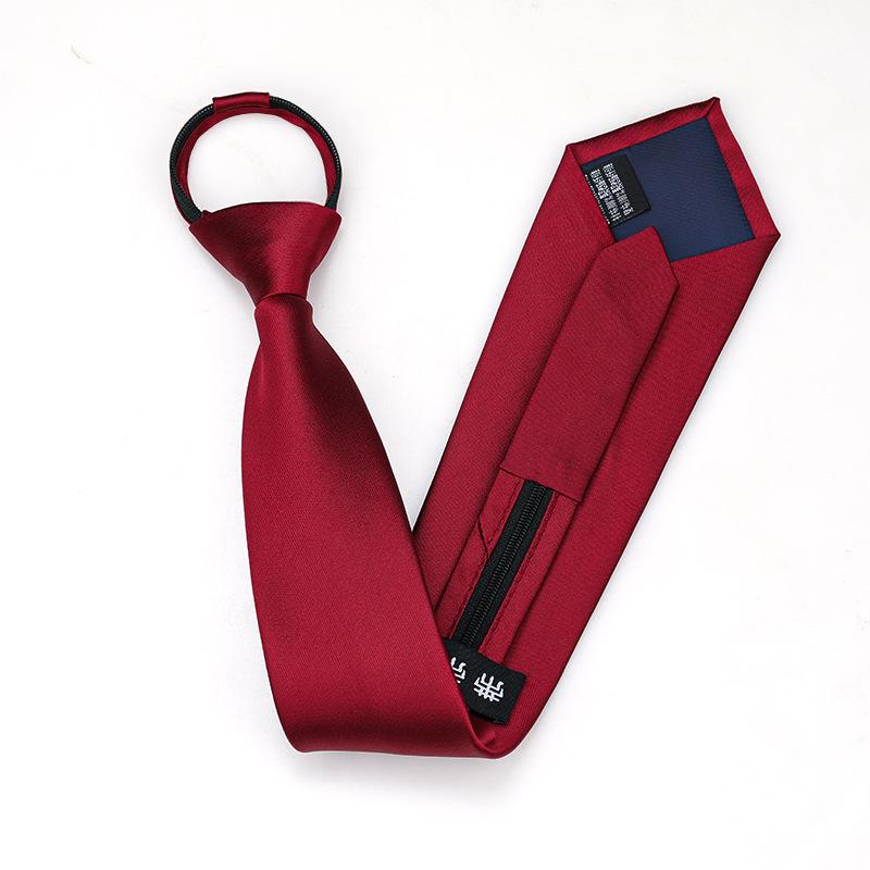 Black Zipper-Free Lazy Blue Men And Women Business Dress Interview To Work Groom Wedding Korean Version Narrow Tie
