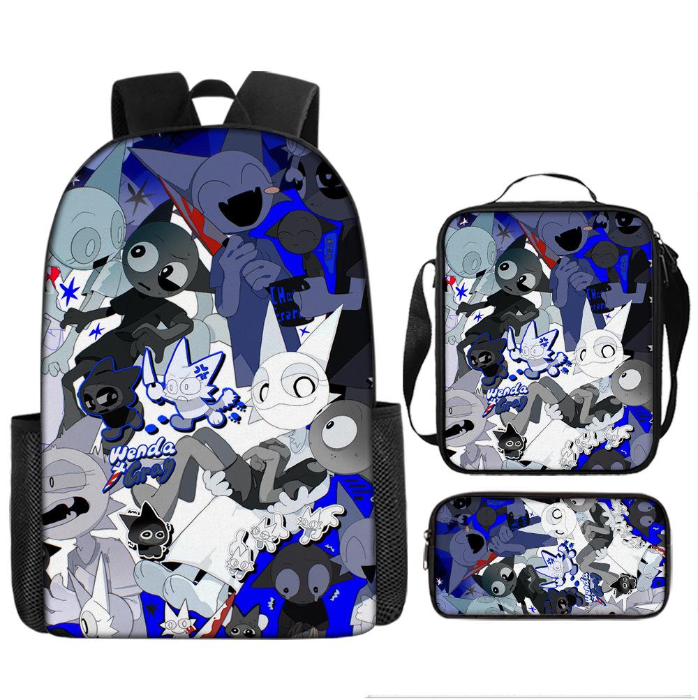 Sprunki Rhythm Box Backpack Primary School Third and Fourth Grades Lightweight Student School Bag