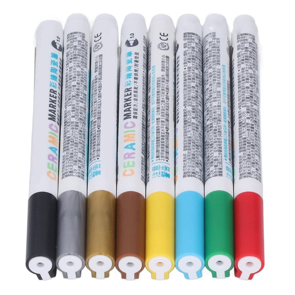 Malen Keramikmarker Gerade Hydraulische Frontpresse Spitze DIY Herstellung 8 Farben Ohne Brennen Keramikkunststift