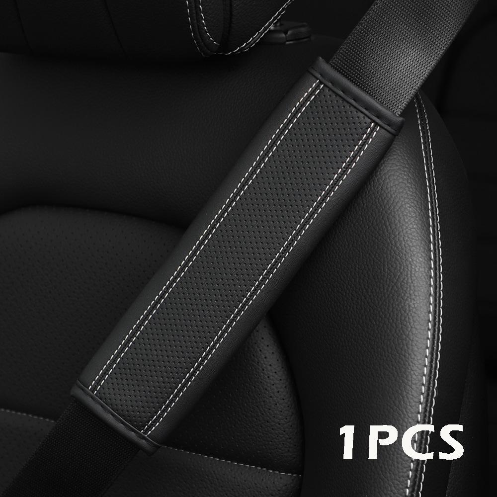 Car Accessories Seat Belt PU Leather Safety Belt Shoulder Cover Breathable Protection Seat Belt Padding Pad Auto Interior