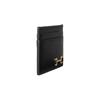 Gucci Solid Color Minimalist Gold Trim Leather Card Holder Men Accessories Black 700469-DJ20G-1000