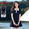 Baleno Damen Polo Kragen Raffung Lässiges Sportkleid