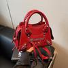 2025 Spring Hong Kong Retro Rivet Crossbody Handbag: Sweet & Spicy Shoulder Bag for Trendy Women
