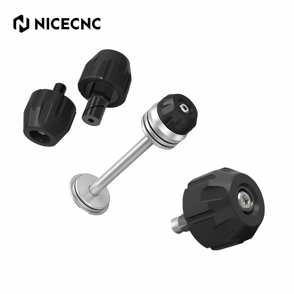 NICECNC Front Hoops Slider Crash Guard Rear Axle Crash Protector Frame Slider For BMW R1250GS /GSA R1250GS Adventure 2019-2024