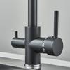 Kitchen Sink Faucet Pull Down 2 Handle 3 In 1 Water Filter Faucet