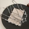 Funkelnder Mondlichtstein Anhänger Halskette für Damen Sternenlicht Unregelmäßige Lange Quaste Kette Choker Accessoires Modeschmuck