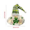Patricks Day LED Lighted Gnome Doll Dwarfs Ornament Swedish Tomtes Hangings Sign Holiday Party Front Door Wall Gift
