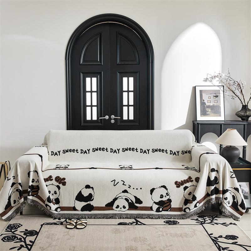 

Полотенце для дивана Panda Chenier, всесезонный чехол для дивана, пылезащитный чехол, цельный чехол-накладка для дивана для гостиной 180*130