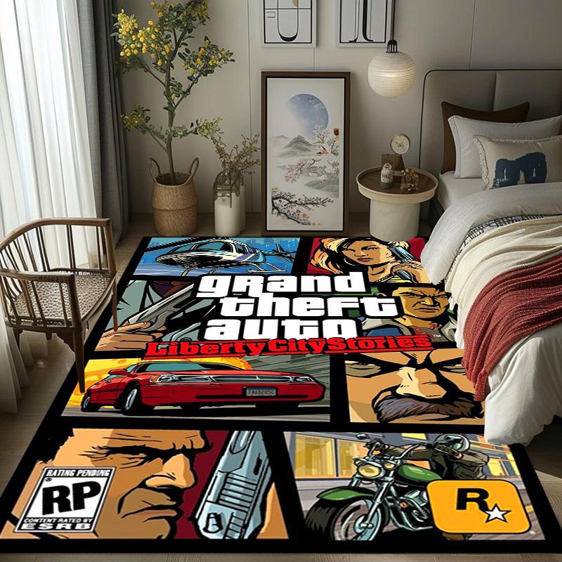 Grand Theft Auto Online: Covor de Aventură cu Octan Ridicat Potrivit pentru toate anotimpurile Decor Acasă Modă Cadouri de Crăciun Artă