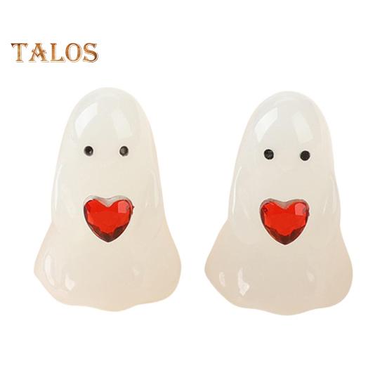 

1/2 шт. Фигурка привидения в виде сердца, светящаяся в темноте, маленькое украшение для привидения на Хэллоуин, миниатюрная белая статуэтка привидения, украшение для сада, настольное украшение 2pcs