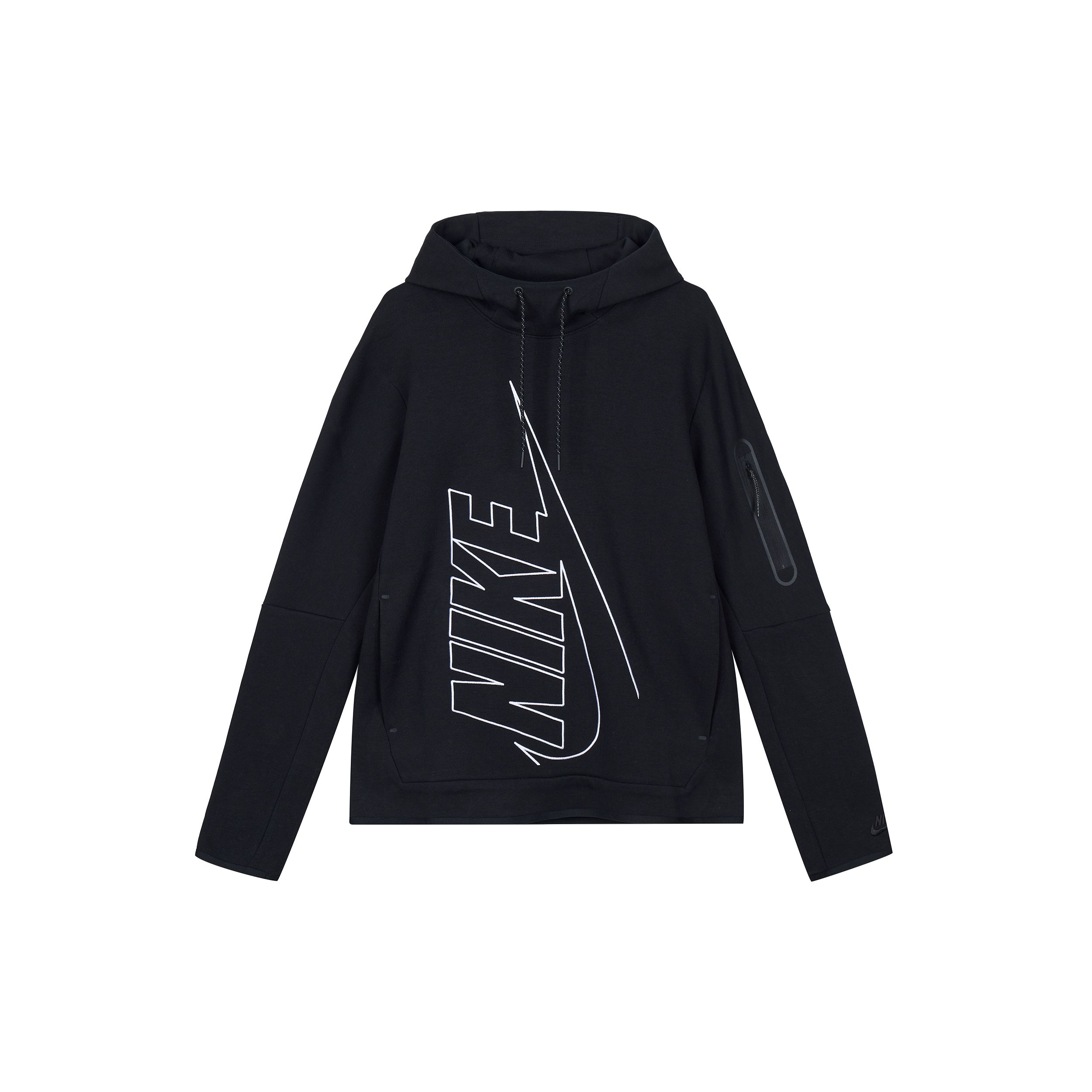 

Мужская толстовка с капюшоном и шнурком Nike Tech Fleece Logo Print, черная DX0578-010