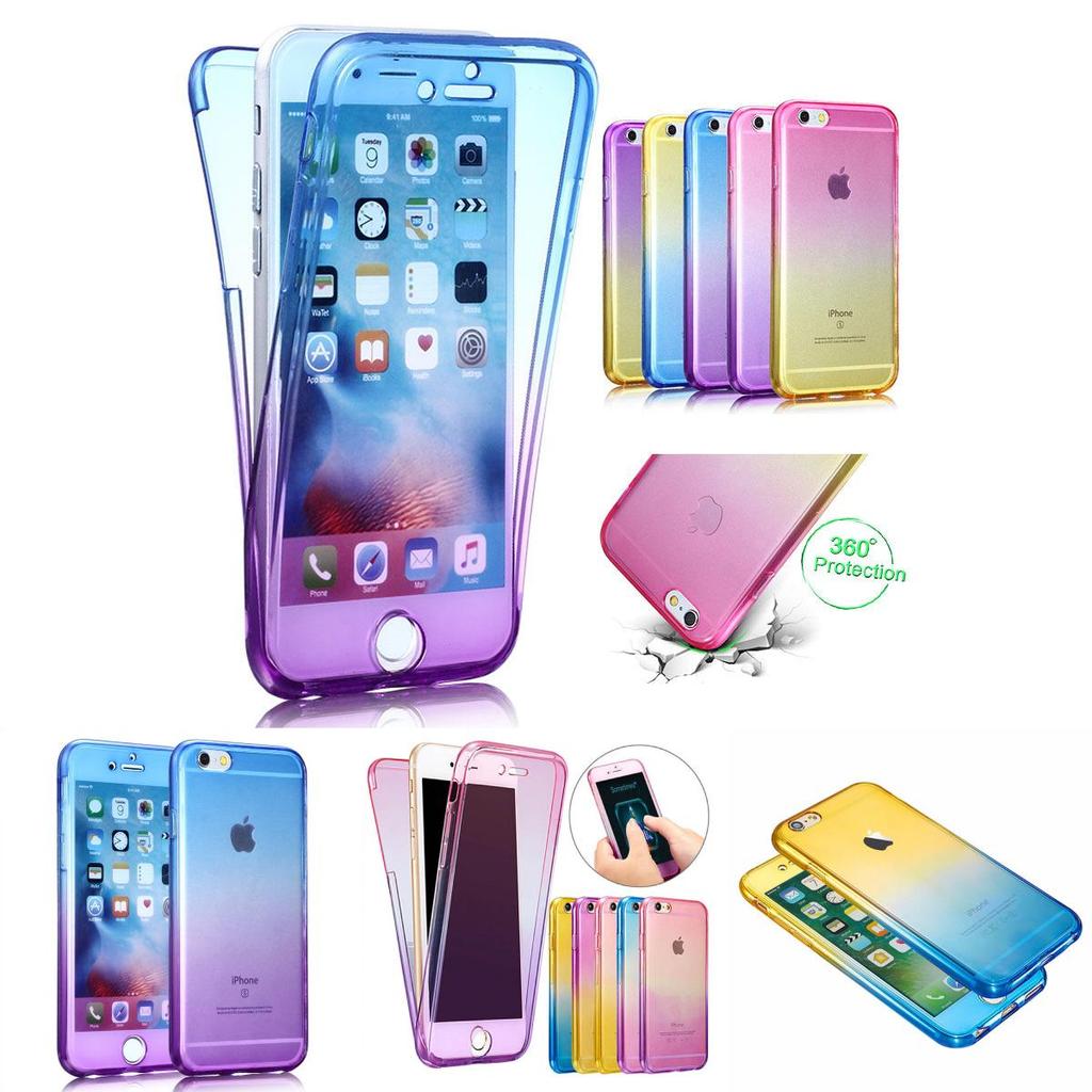 Iphone Schutzhülle mit Farbverlauf und TPU-Softcover für Mädchen und Sturzschutz