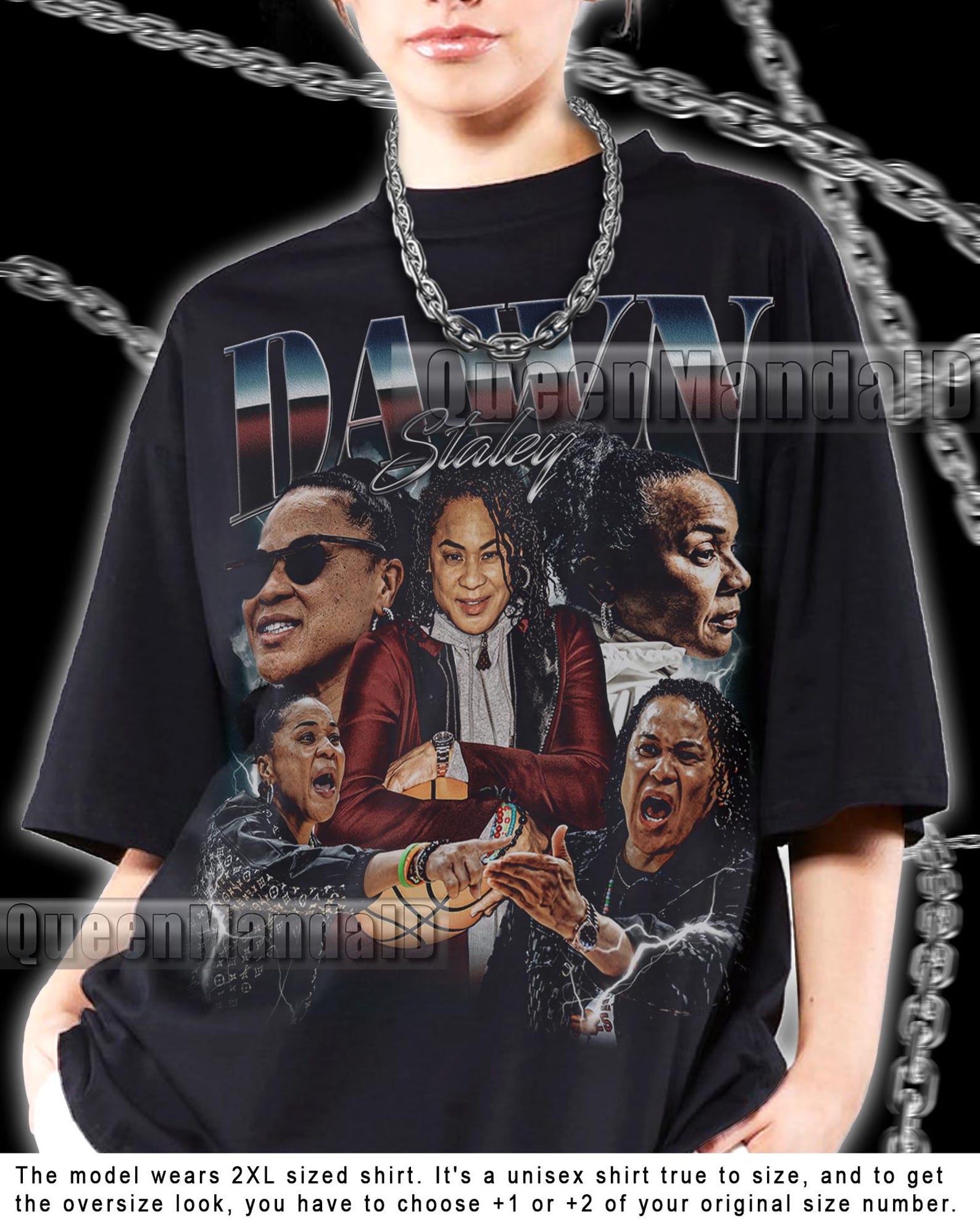 Dawn Staley Shirt Retro 90s Bootleg Basketball T-Shirt Fan Tee Unisex Shirt KUS137 XL