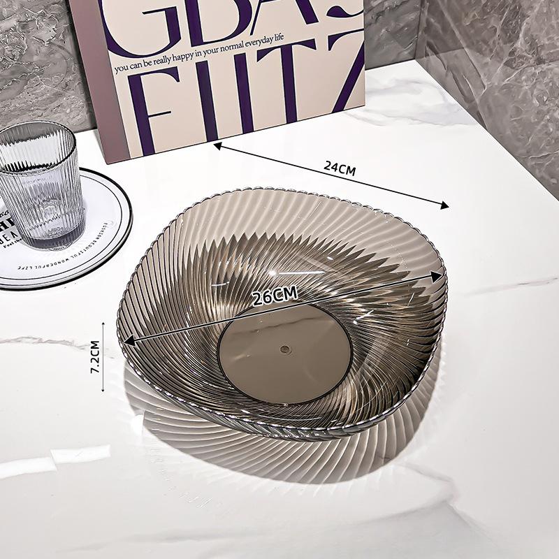 

Фруктовая тарелка с ярким внешним видом, легкая, роскошная, простая, прозрачная фруктовая тарелка с пластиковой тарелкой для закусок и конфет, десертная тарелка для дома и гостиной