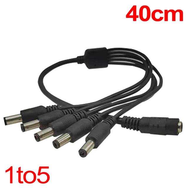 DC5521 Multi-Monitor Power Splitter Cable (1-to-2, 3, 4, 5, 6, 8)