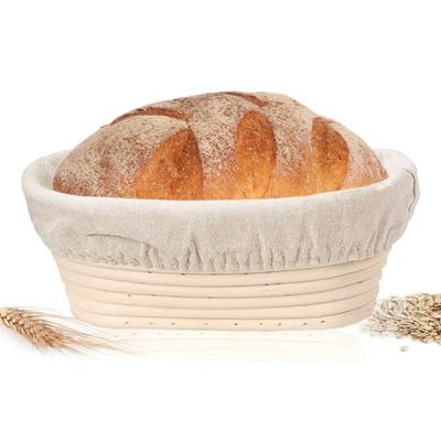 Brotgärkorb Handgeflochtener Rattan-Banneton für Sauerteigbacken Rundes Spiraldesign