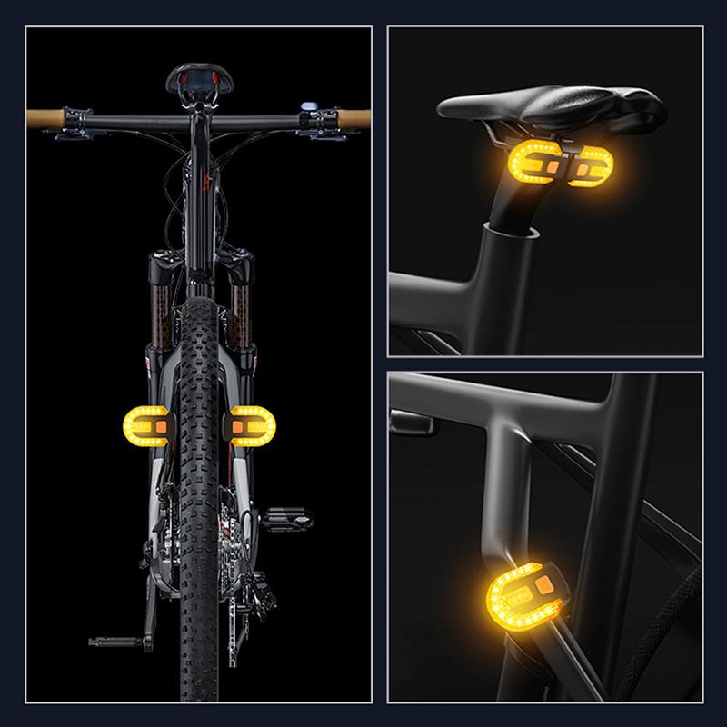Bike Turn Signal Rear Light Led Bicycle Lamp Usb Rechargeable Bike Wireless Lights Back Mtb Tail Light Bike Accessories