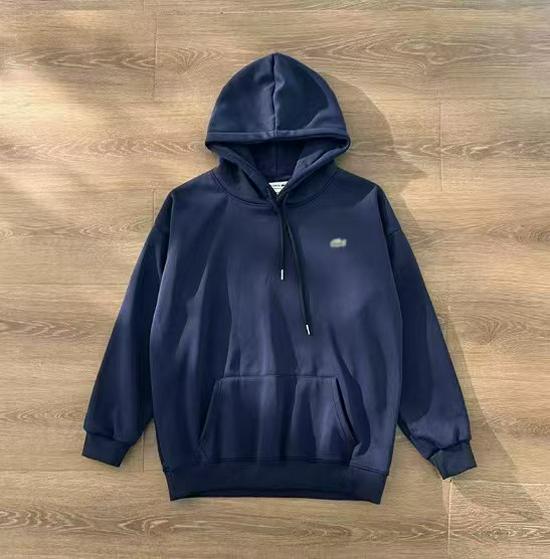 Color Block Embroidered Half-Zip Hoodie - Cotton Style with Stand Collar
