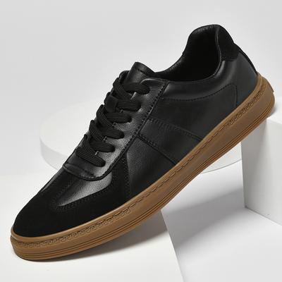 2022 High-Quality Leather Men'S Shoes Fashion Sneakers Men Non-Slip Casual Shoes Male Comfortable Cowhide Black Flats Man Shoes