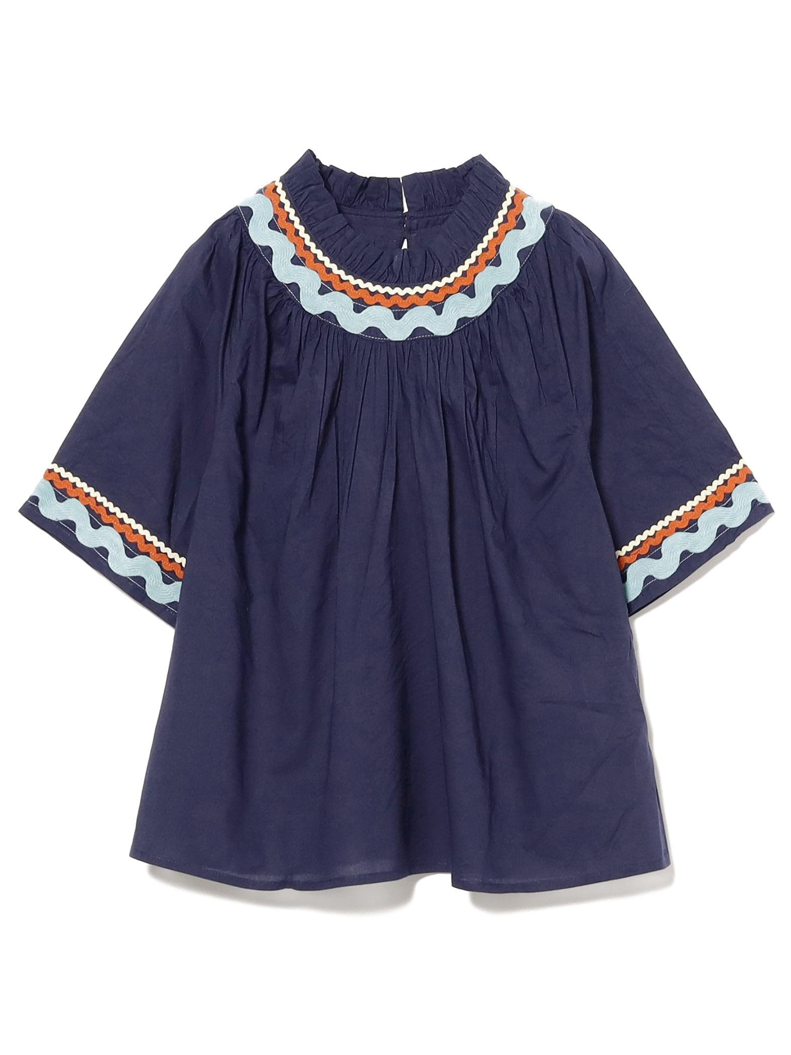 

Beams Boy S/S Shirt [Special Order] Trepied Tape Gathered Smock Women s Navy Free