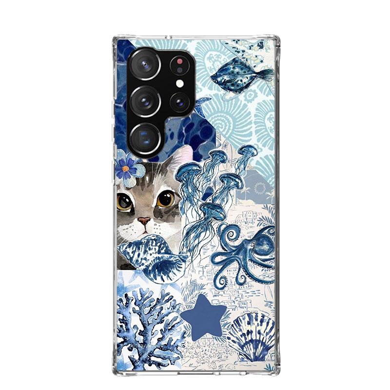 

Ocean Starfish Sea Turtle Shark Phone Case For Samsung Galaxy S26 S25 Edge S24 S23 FE S22 Ultra S21 Plus S20 + Fundas Cover Coqu Samsung S22 Ultra