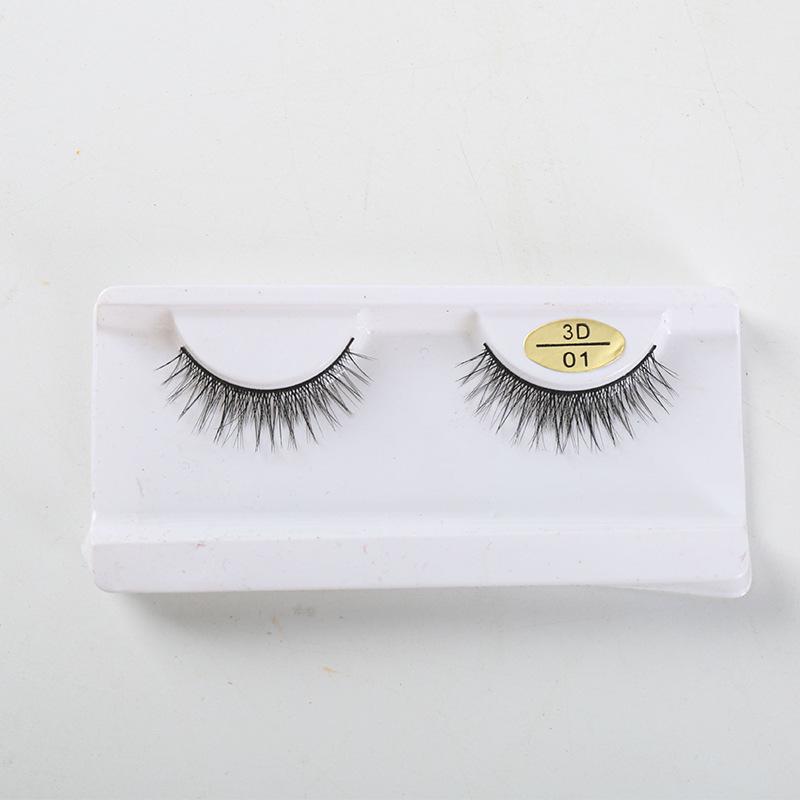 

3D-01 Натуральные густые накладные ресницы с смешанной полной лентой, жестким стеблем и ручной завивкой для европейско-американского образа.