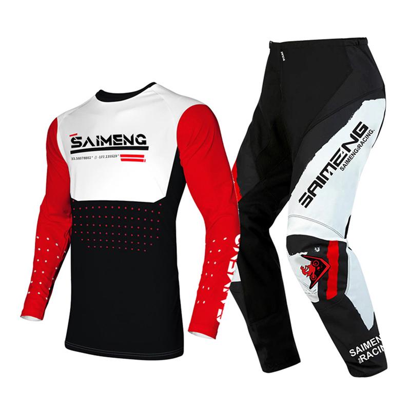Set echipament motocross pentru copii Kituri Tricou Pantaloni Tineret copil verde Motocicletă negru 3 4 5 6 7 8 9 10 ani Costum off-road albastru portocaliu Enduro cross băiat fată