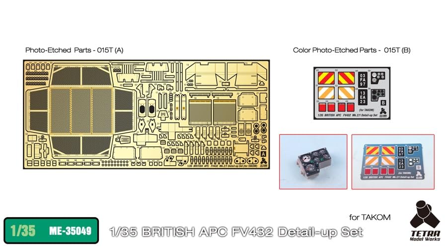 Tetra Model ME Series British FV432 Armored Personnel Carrier Plastic Model Parts ME3549 1/35 MK.2/1 (for TAK)