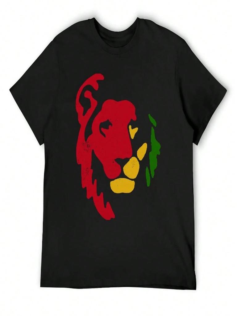 Löwe Reggae T-Shirt Oversized Heavyweights Individuelles T-Shirt Rapper Grafik-T-Shirts Unisex T-Shirt