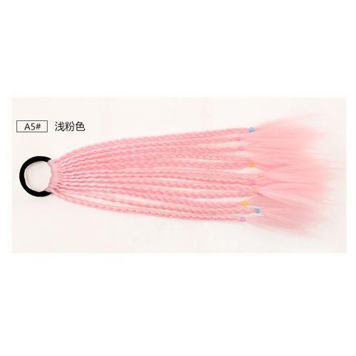 Children's Wig Dreadlocks Hair Accessories Bow Tie Style Colorful Braided Hair Ties Girls' Short Stage Cute Ombre Ponytail