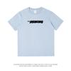 Casual Short-Sleeved T-shirt Boys Heavy Cotton Minimalist Design Letter Printing T-shirt Top Female Summer