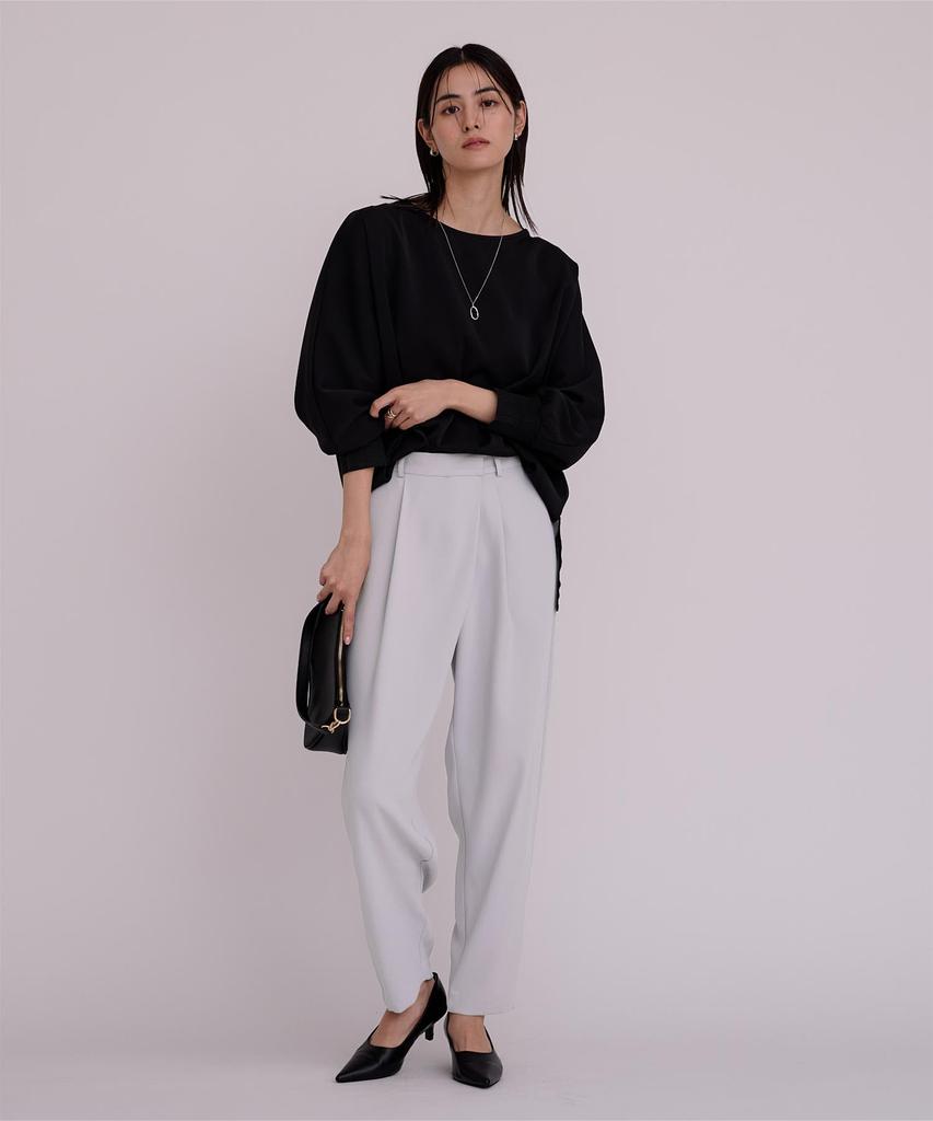 Yours Wrap Tapered Pants BFXU1789 M Gray Women's