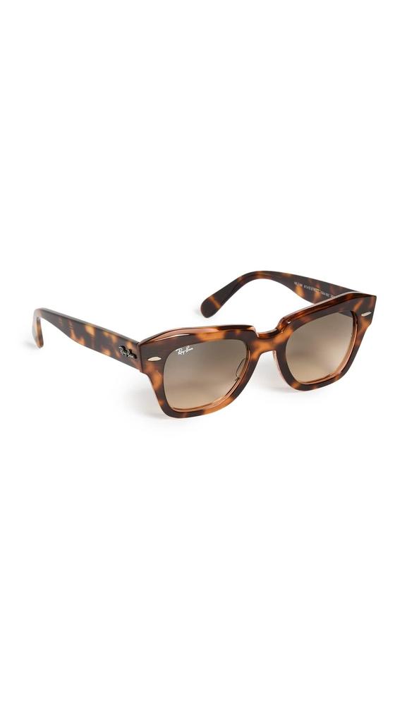 Sunglasses 0RB2186 STATE STREET HAVANA ON TRANSPARENT VINTAGE LENS 49 [Ray-Ban] PINK/BROWN