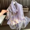 Stoles Wraps Silk Scarf Foulard Female Scarves Wraps Hijab Bandana Women Large-size Beach Shawls Muslim HijabsTravel Sunscreen