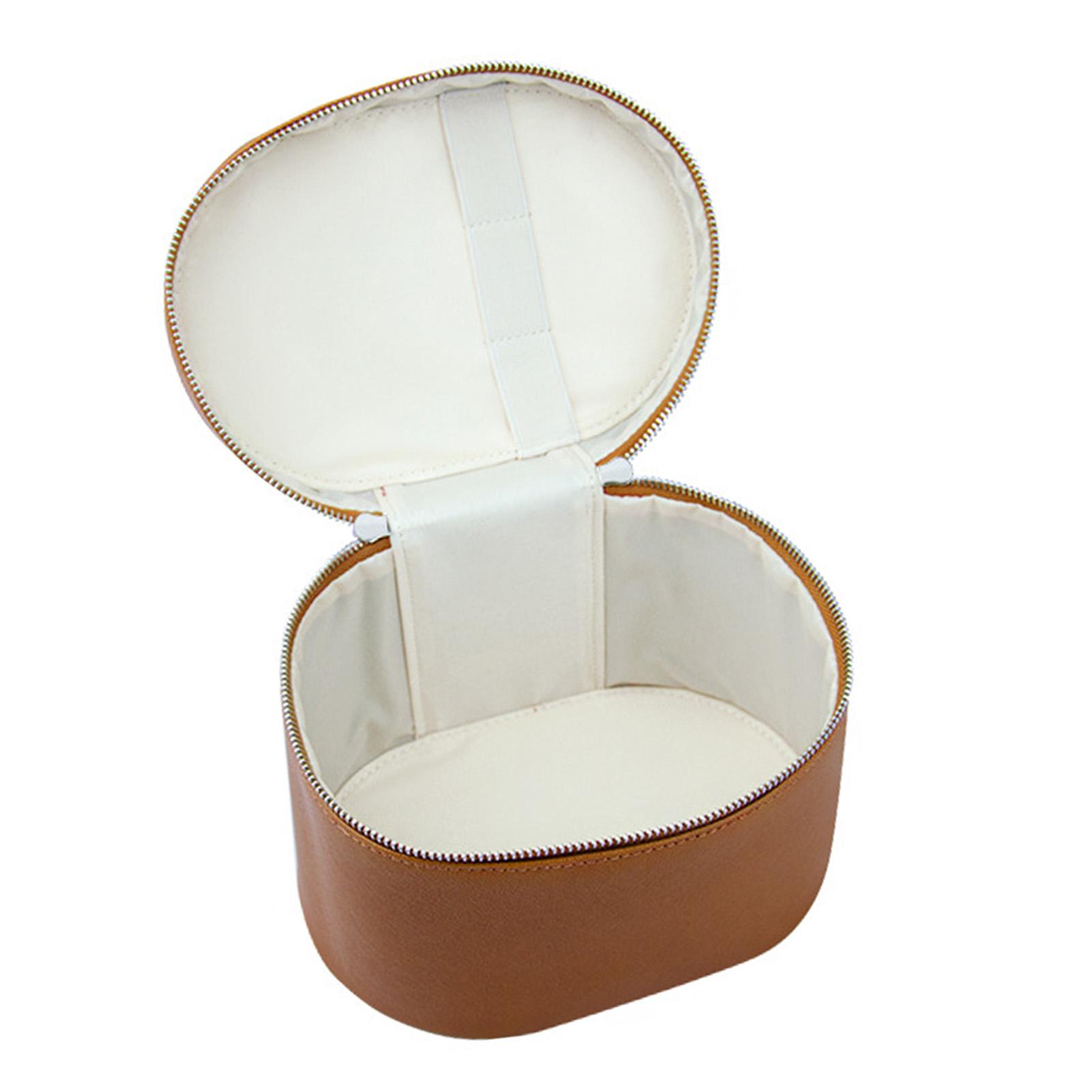 Grande Trousse de Maquillage de Voyage Portative Boîtier de Rangement Cosmétique avec Poignée Doublure Amovible Pochette de Toilette en PU pour Femmes Filles