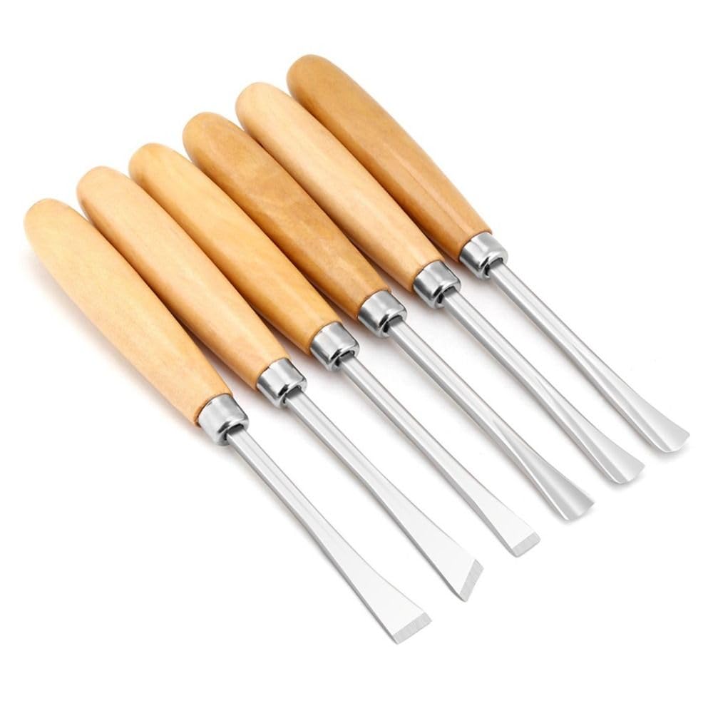 6 Pieces Wood Carving Chisels Craft Hand Tools Carving Chisels DIY Tools for Woodblock Printing