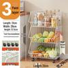 Estantería Giratoria de Pie para Cocina y Dormitorio para Frutas, Verduras y Snacks