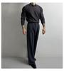 Polo en maille tendance décontracté haut de gamme pour homme à manches longues - Style coréen Printemps/Automne, Pull ample légèrement mature et polyvalent
