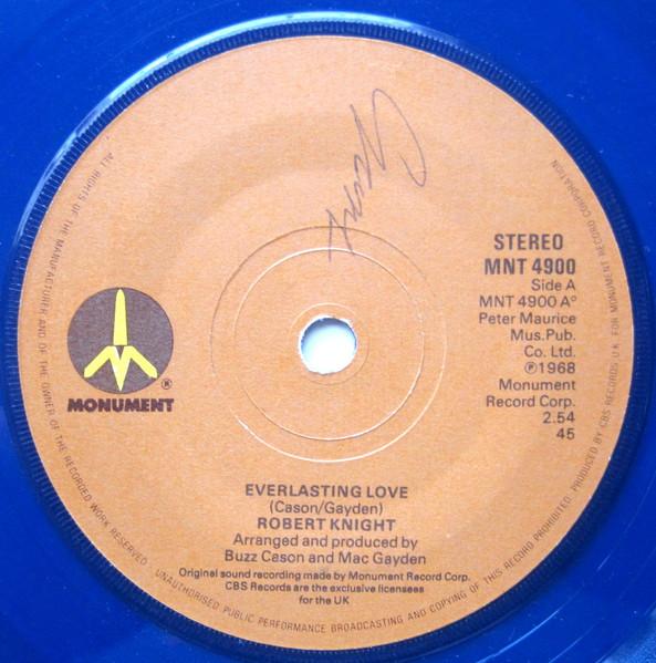 

7-дюймовая пластинка ROBERT KNIGHT Everlasting Love Love On A Mounta MNT4900 MONUMENT 1977 UK SoulFunk Б/у