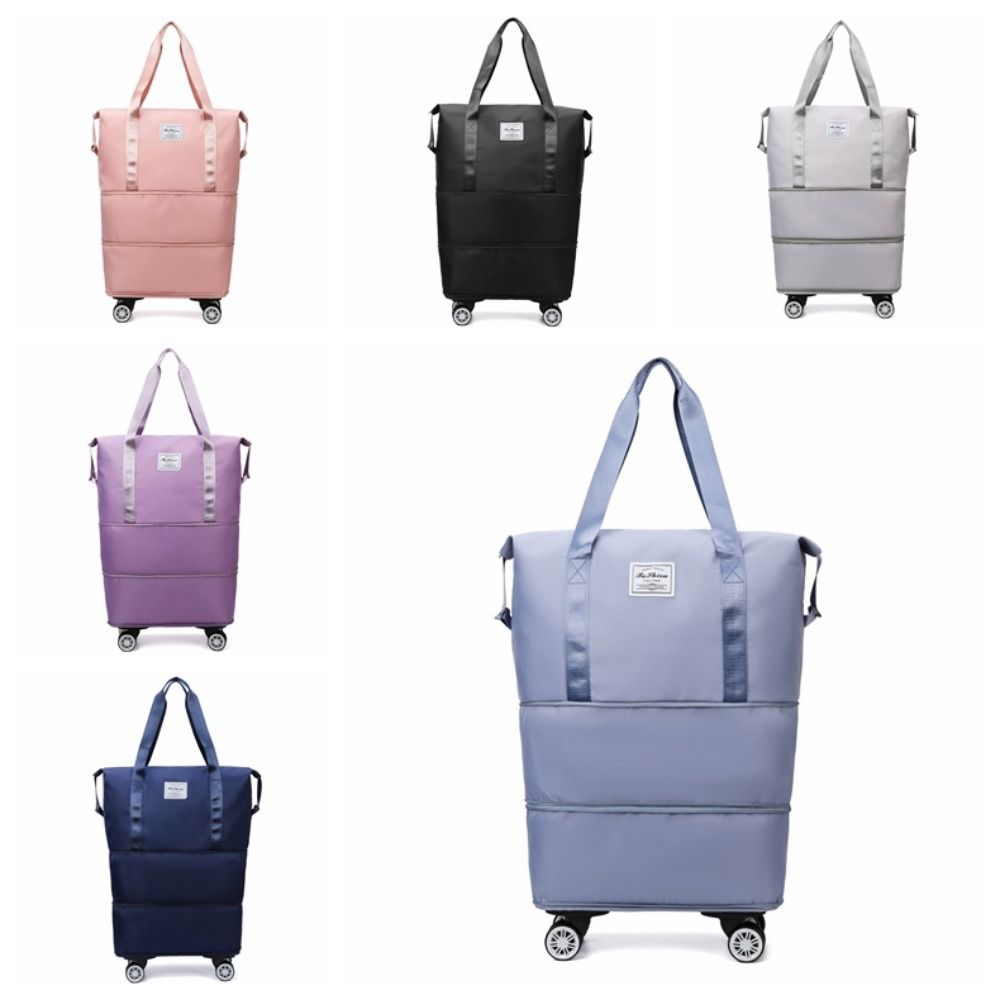 Sport Gym Bag with Wheels Dry-Wet Separation Luggage Storage Bag  Travel