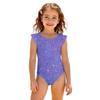 Bañador de una pieza para niña Estampado de lentejuelas Ropa de baño para niños Ajuste cómodo Diseño sin mangas Estilo casual Adecuado para Verano Playa Piscina